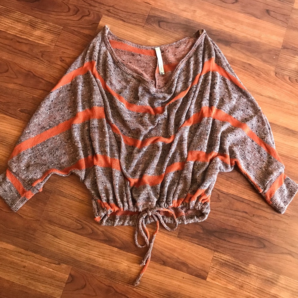 Paper Crane Orange Striped Multi-wear Shirt